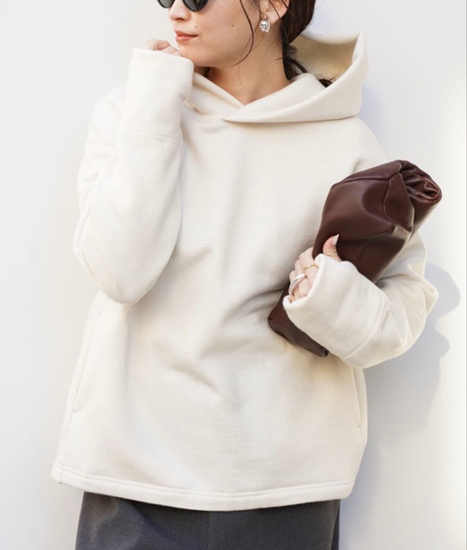 美品 ドゥーズィエムクラス Prime wool フリースプルオーバー パーカー