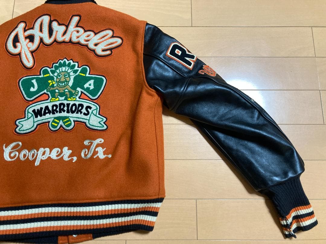 m*o様 スタイルアイズ フルデコ レザースタジャン 黒オレンジ サイズ40