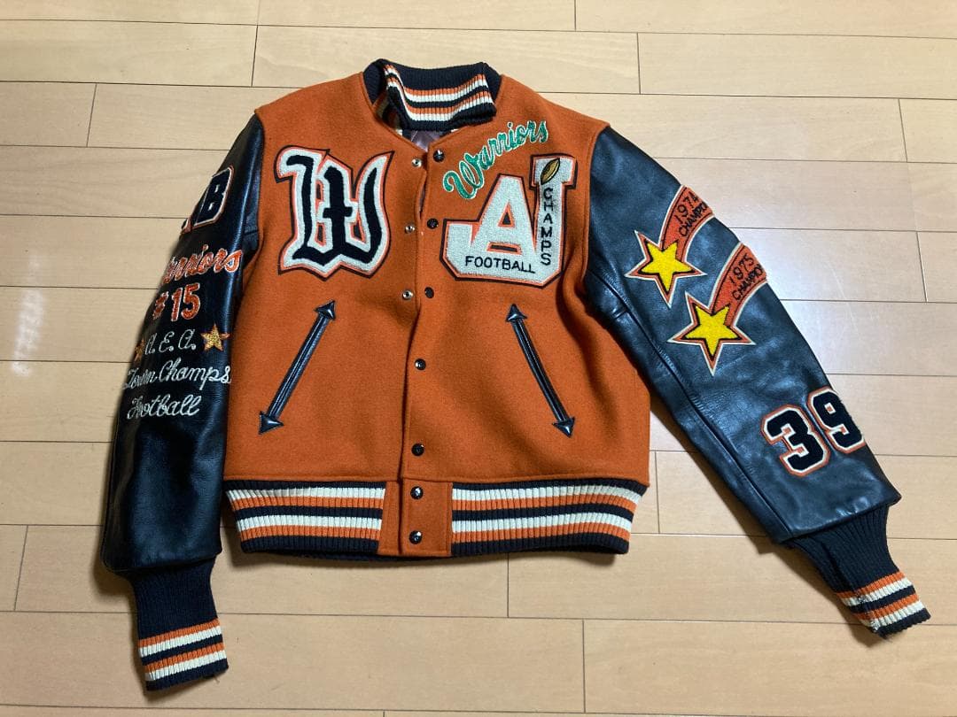 m*o様 スタイルアイズ フルデコ レザースタジャン 黒オレンジ サイズ40