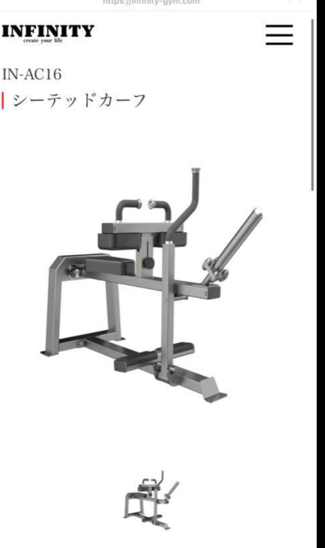 【引き取り限定】INFINITY シーテッドカーフ IN-AC16　美品　筋トレ