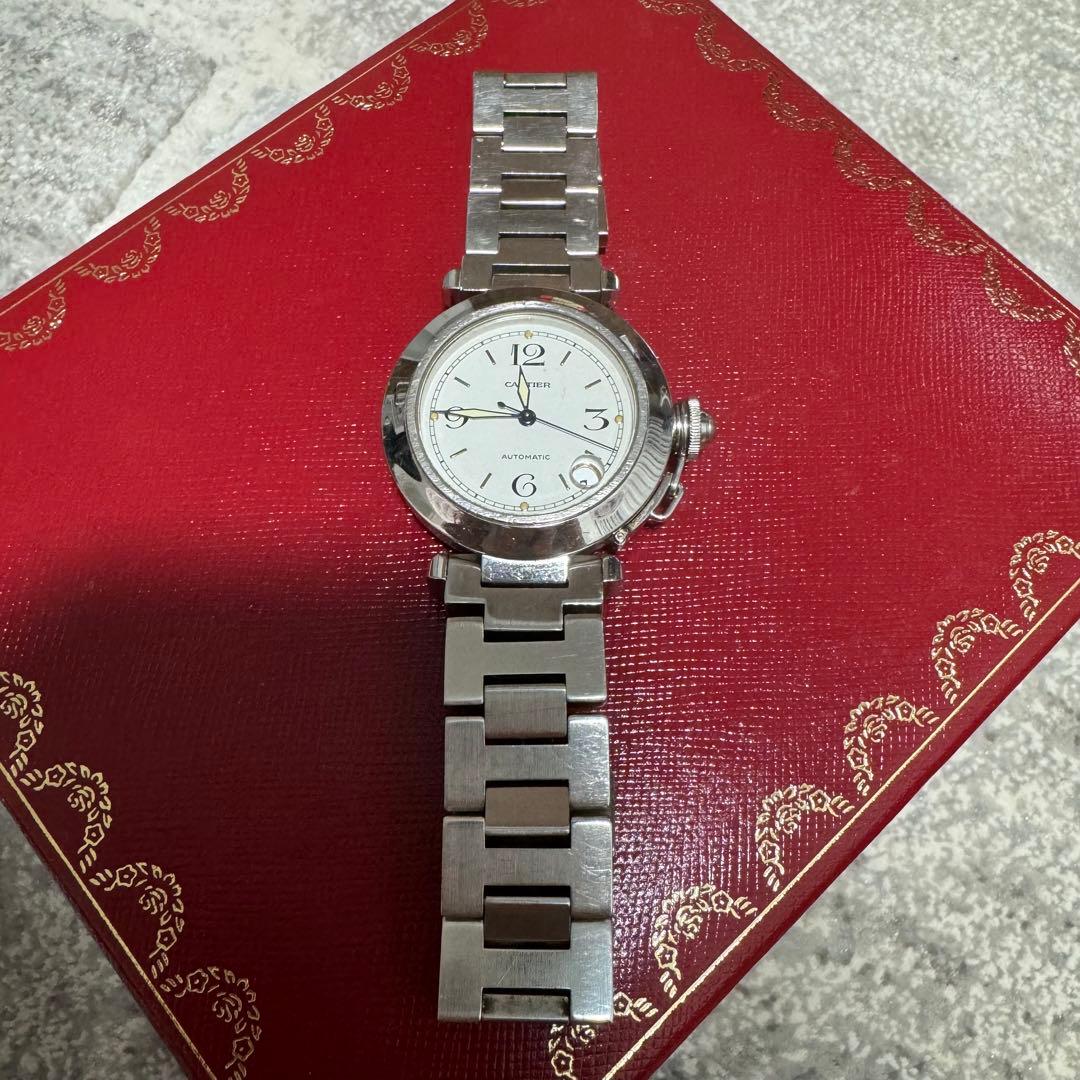 Cartier カルティエ　パシャC W31015M7自動巻　白文字盤　腕時計