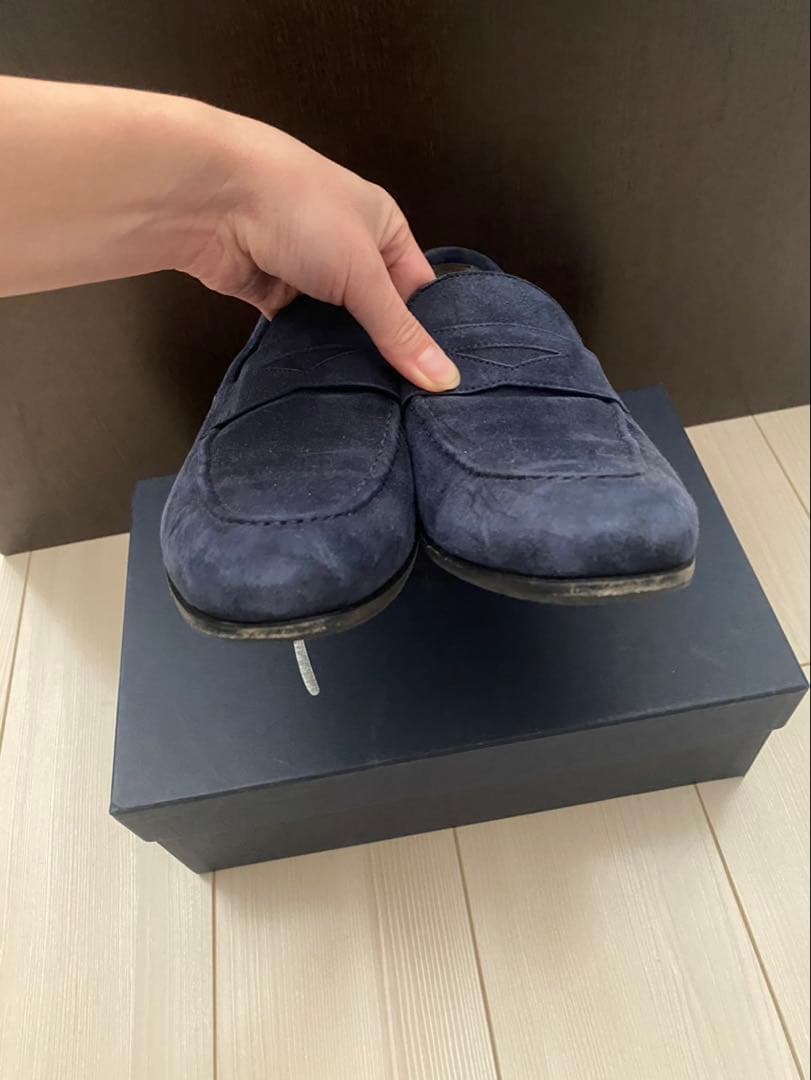 N*b様 Ferrante ネイビー スエード ローファーサイズ6