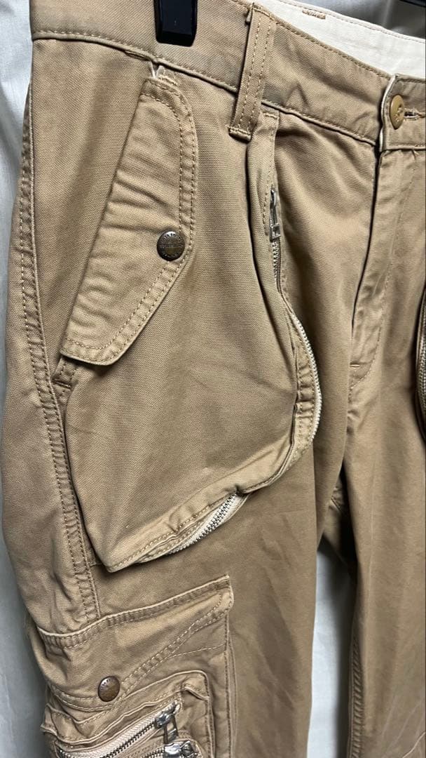 (希少品)Lee ベージュ カーゴパンツ　大量ポケット