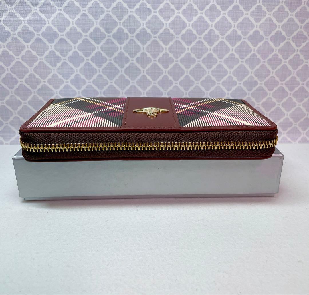 【大人気✨️】ヴィヴィアン・ウエストウッド 茶チェック 長財布