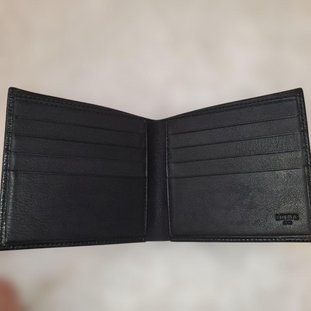 ⭐未使用級⭐LOEWE アナグラム 二つ折り財布 ブラック レザー