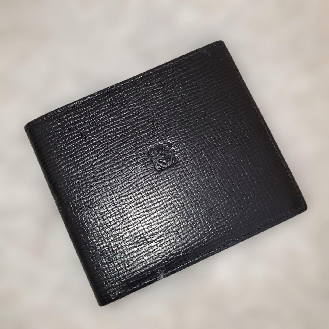 ⭐未使用級⭐LOEWE アナグラム 二つ折り財布 ブラック レザー