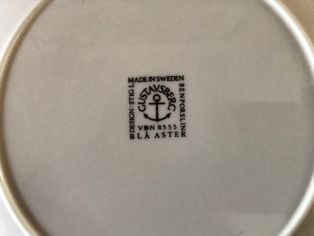 Gustavsberg グスタフスベリ Blue Aster デザート皿