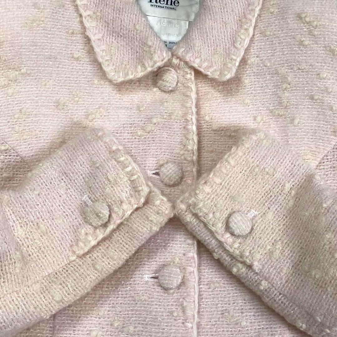 美品✨Rene✨TISSUE製　アルパカツイードステンカラーコート 38 付属品