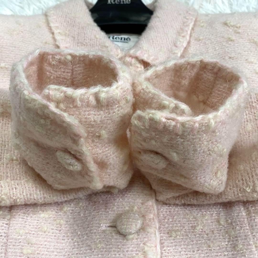 美品✨Rene✨TISSUE製　アルパカツイードステンカラーコート 38 付属品