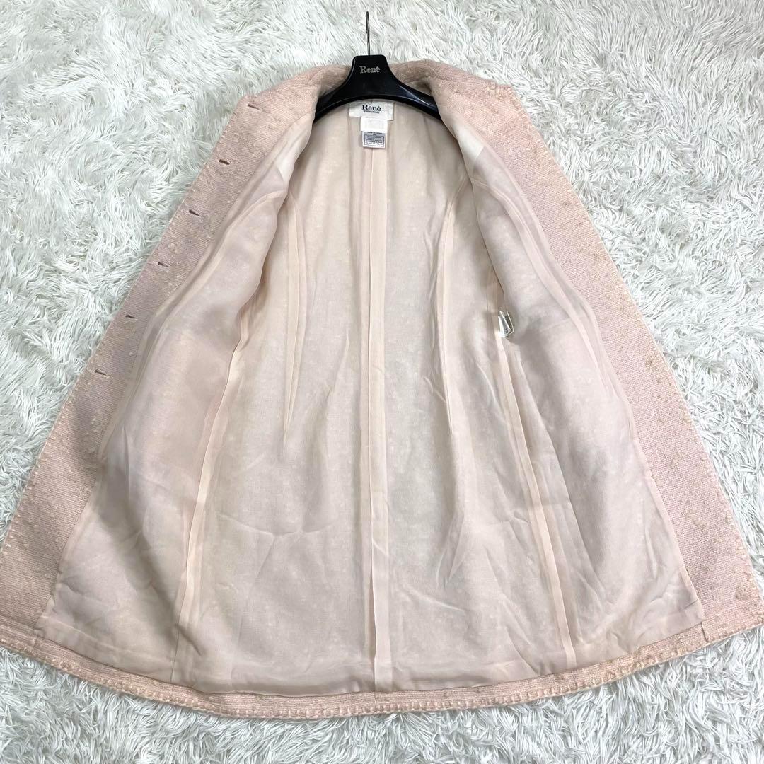 美品✨Rene✨TISSUE製　アルパカツイードステンカラーコート 38 付属品