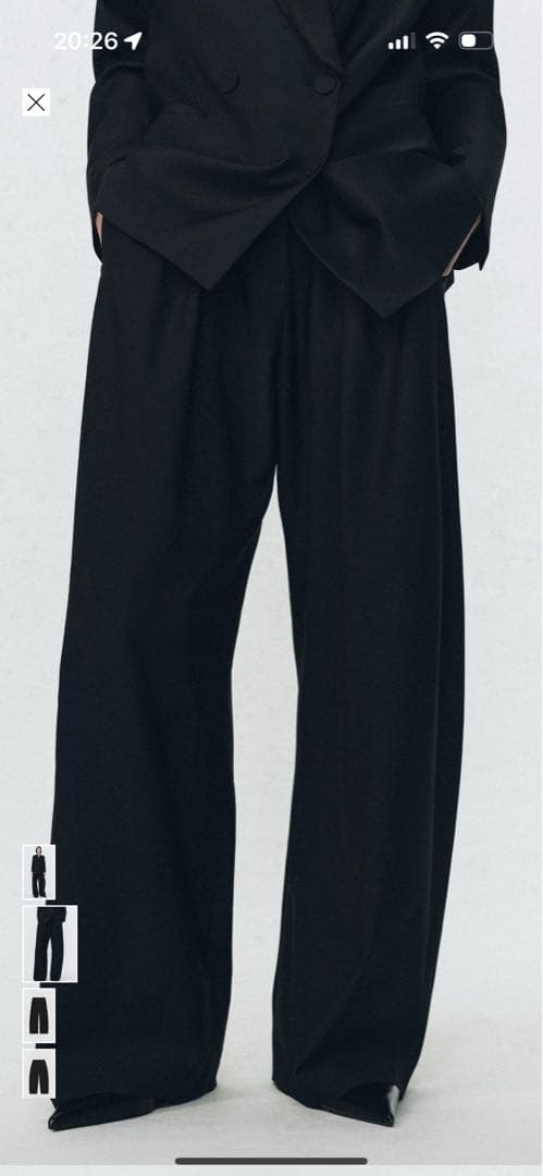 【新品】ZARA SOSHIOTSUKI ソウシオオツキ/ウールダーツパンツ/L