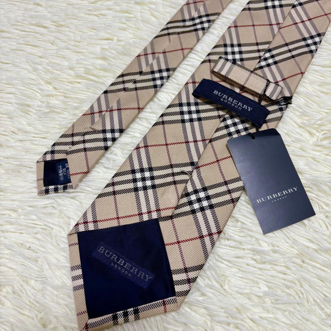 未使用 BURBERRY LONDON バーバリー ネクタイ ノバチェック