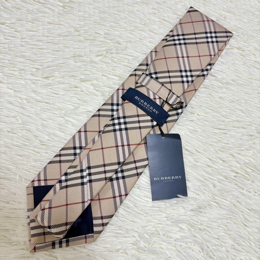未使用 BURBERRY LONDON バーバリー ネクタイ ノバチェック