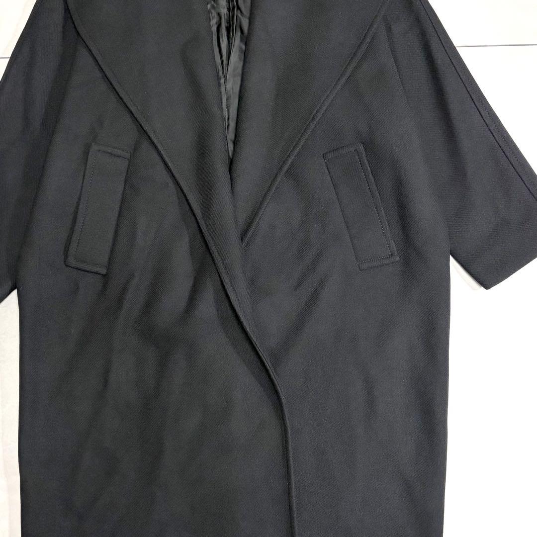 スマイルくん＾＾さま ザラ✳︎ロングガウンコート　マンテコ　ウール　ブラック　ショ