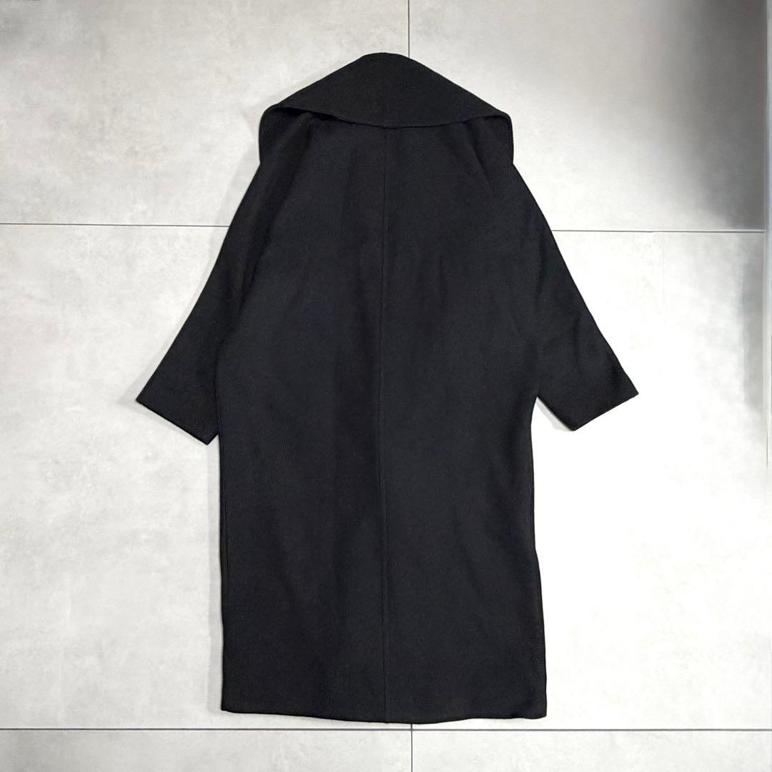 スマイルくん＾＾さま ザラ✳︎ロングガウンコート　マンテコ　ウール　ブラック　ショ