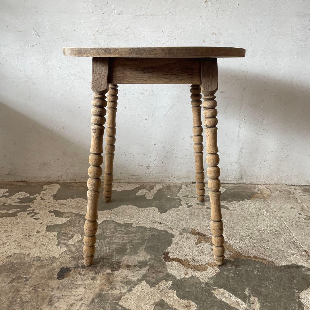 ビンテージ　ラウンドサイドテーブル コーヒーテーブル　剥離