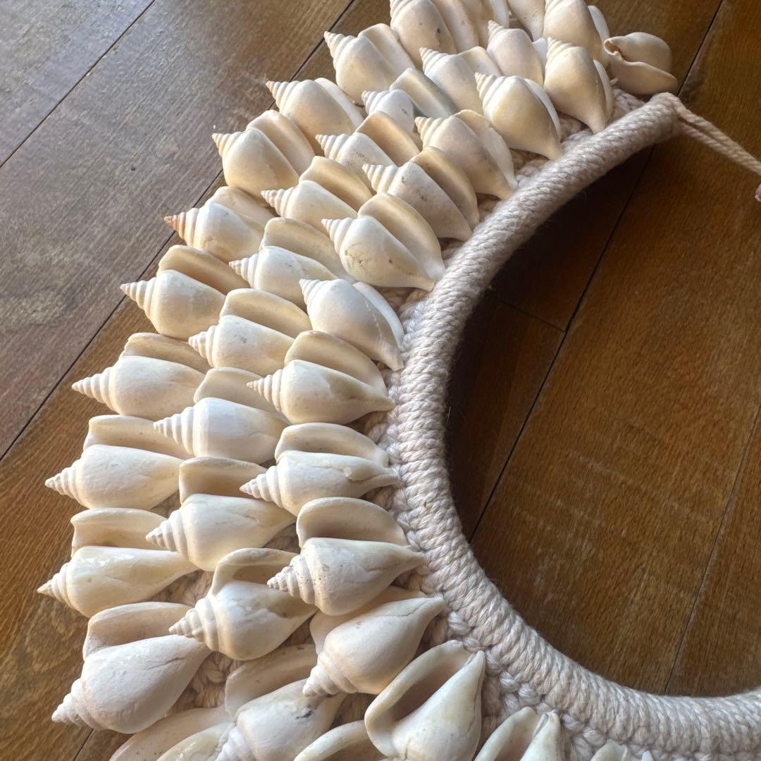 天然シェル 貝殻 デコレーション 壁掛け インテリア ボヘミアン 2個まとめて割