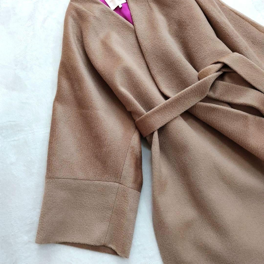 美品✨ロクサンダ イギリス製 ウール モヘア シルク ノーカラー コート