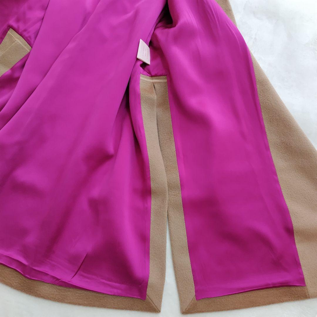 美品✨ロクサンダ イギリス製 ウール モヘア シルク ノーカラー コート