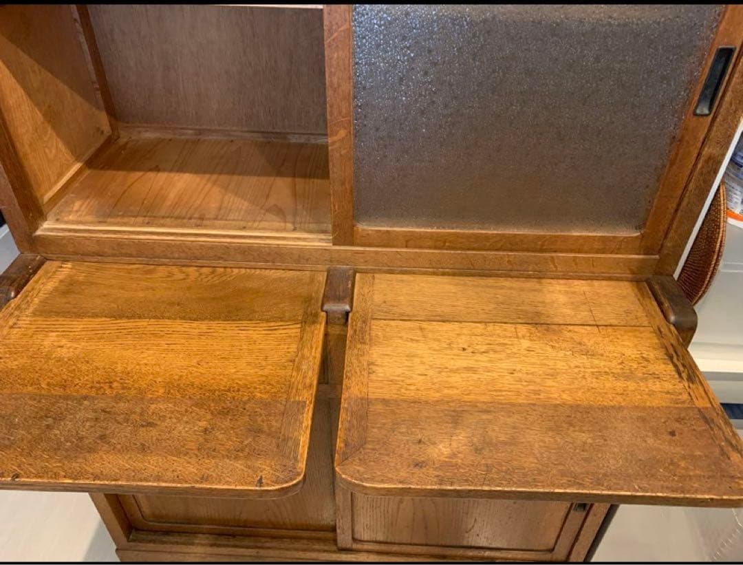 昭和　食器棚　作業台付き