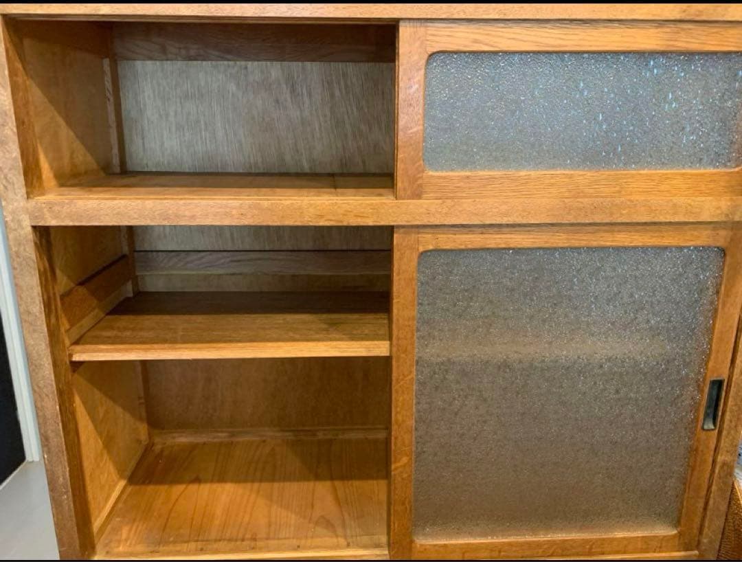 昭和　食器棚　作業台付き