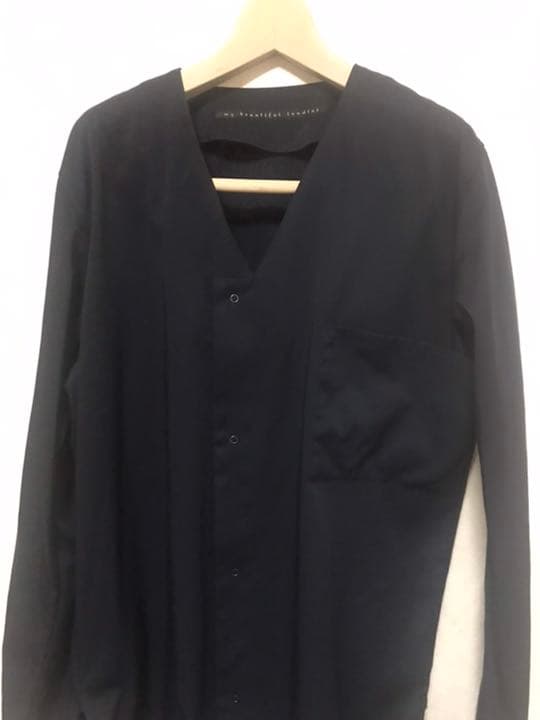 新品未使用　mybeautifullandlet ノーカラーシャツジャケット