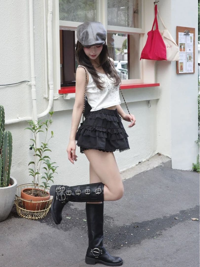 新品タグ付き ダーリッチ ジュエリーリブノースリトップス ホワイト