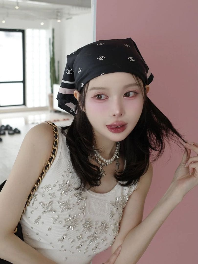 新品タグ付き ダーリッチ ジュエリーリブノースリトップス ホワイト