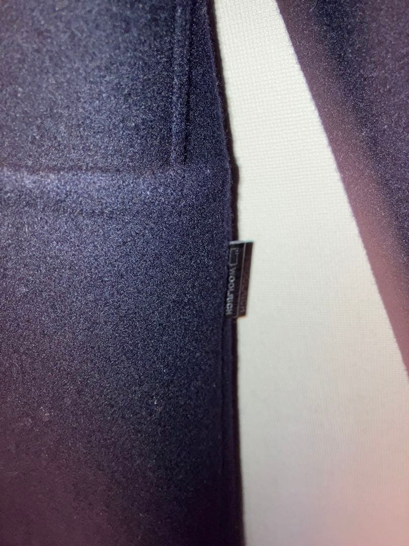 ウールリッチ　チェスターロングコート　ネイビー