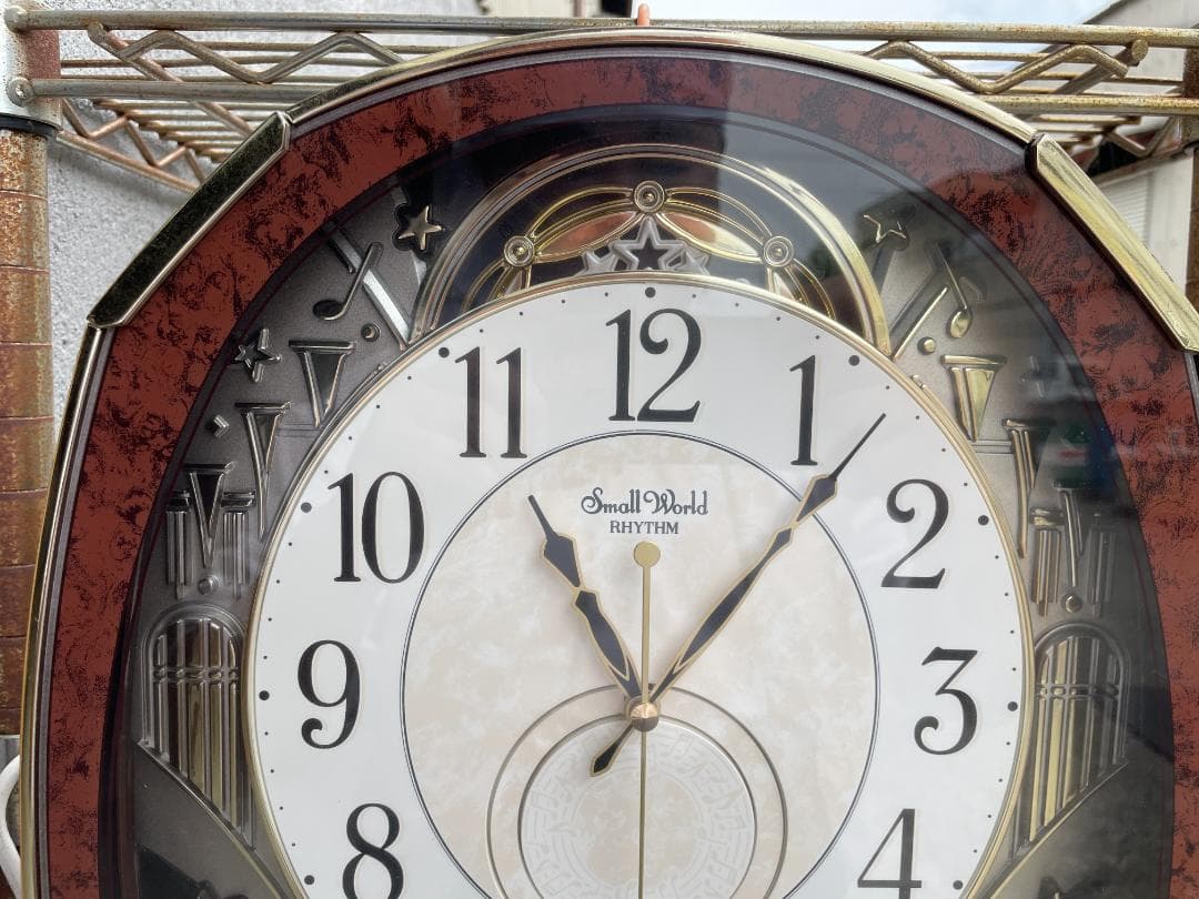 ★ 壁掛け 電波 時計 リズム スモールワールド 4MN513RH からくり時計