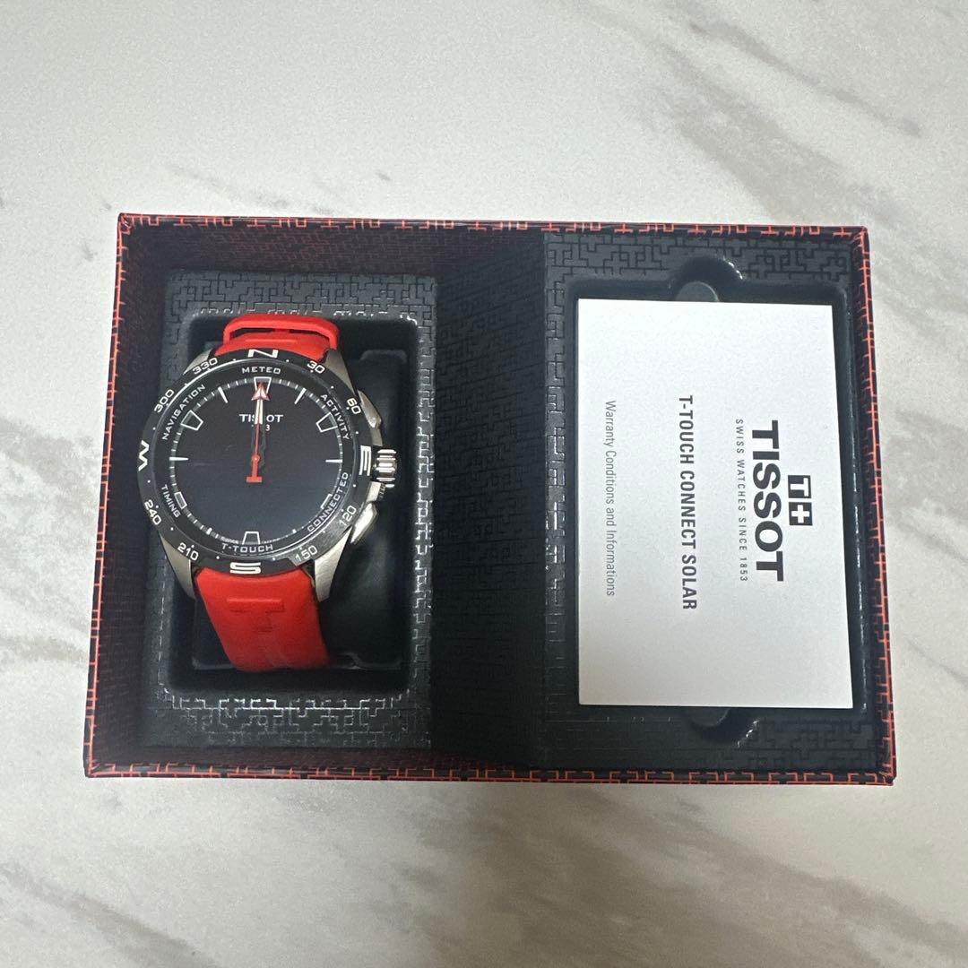 TISSOT T-Touch Connect Solar レッドラバーベルト