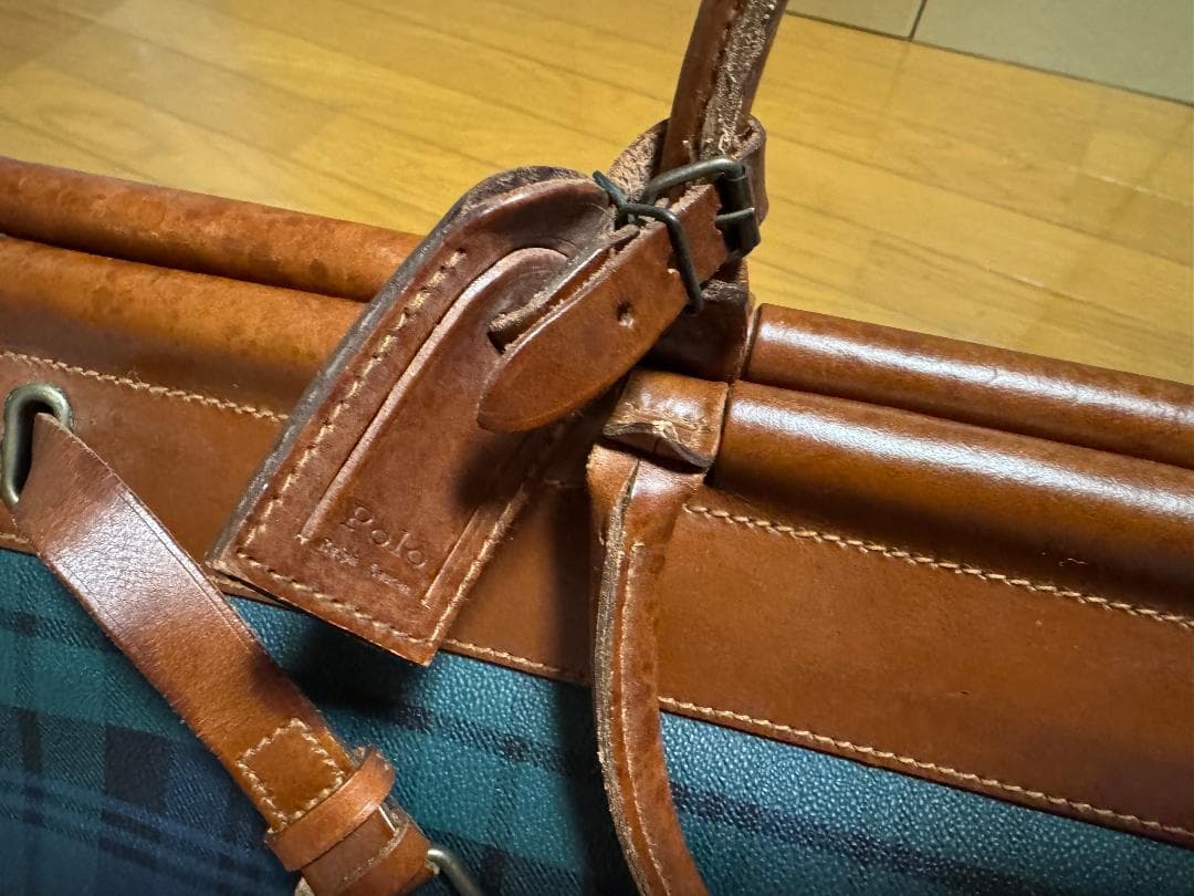 【美品 ラルフローレン ブラックウォッチ ボストンバック】