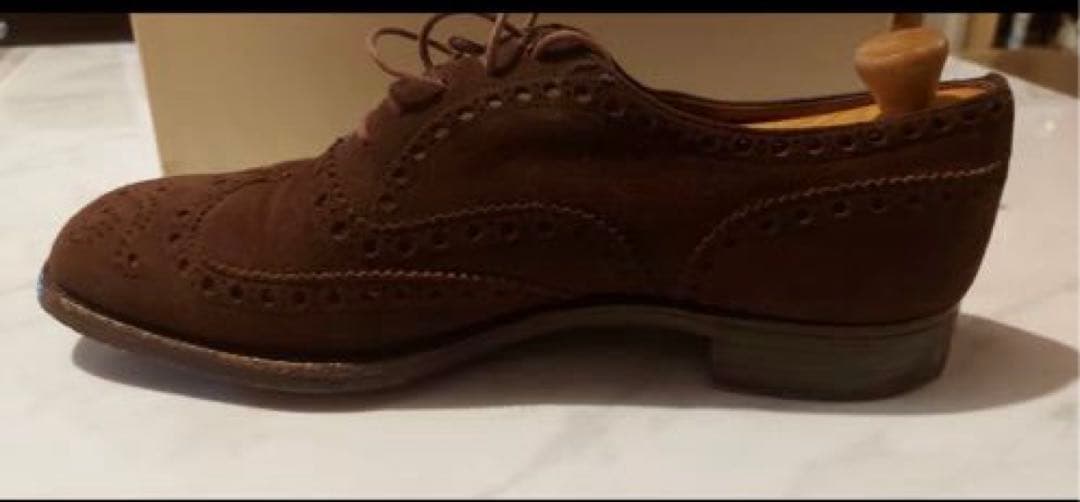 チャーチ スエードウイングチップ バックUK8 Ｅワイズ　二都市