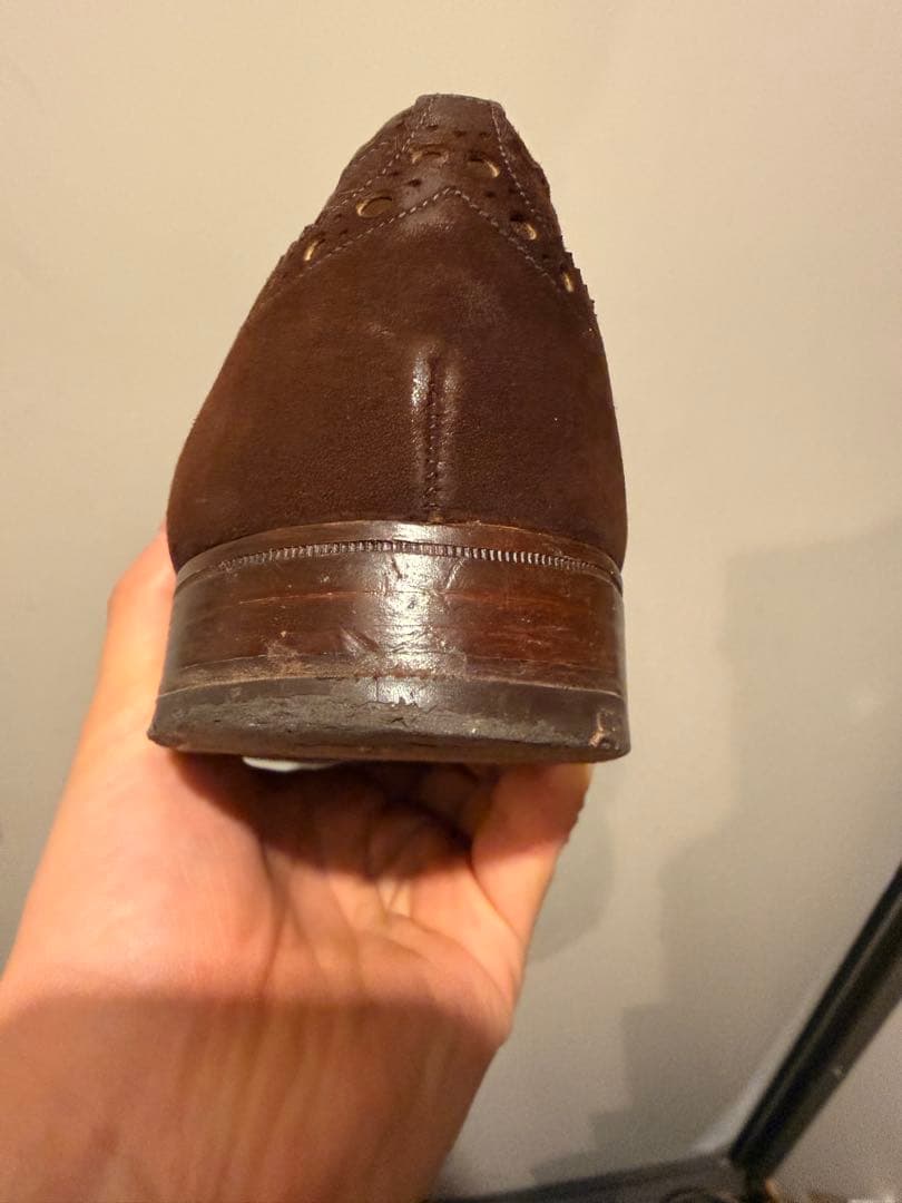 チャーチ スエードウイングチップ バックUK8 Ｅワイズ　二都市