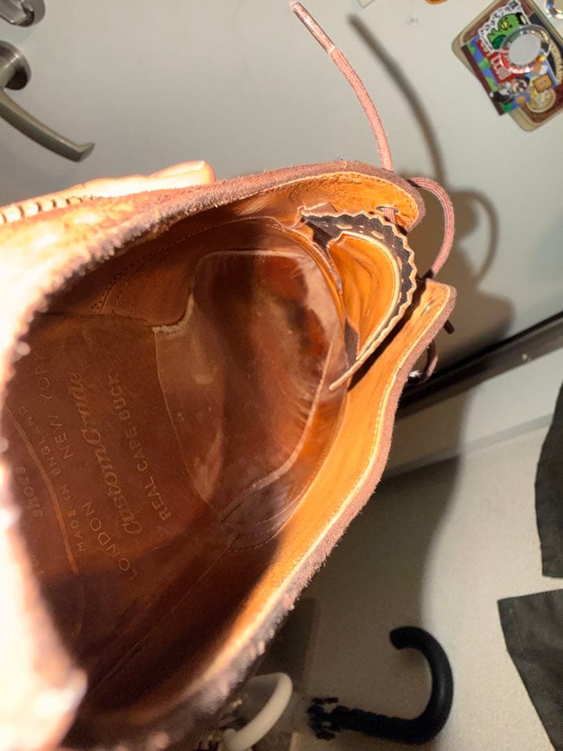 チャーチ スエードウイングチップ バックUK8 Ｅワイズ　二都市