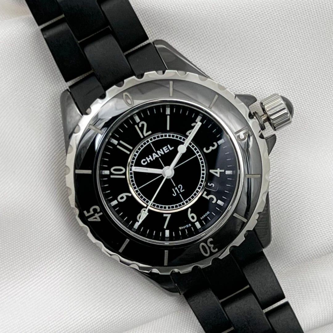 【新品電池交換】 シャネル J12 ブラック セラミック ブラック ボーイズ
