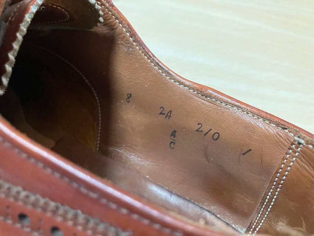 オールデン　Alden ウイングチップ8 旧ロゴ