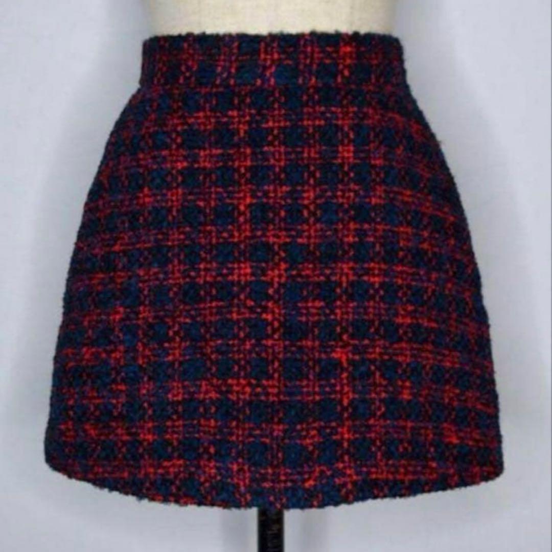 美品❤️shellerシェリエHolidayツイードキュロット