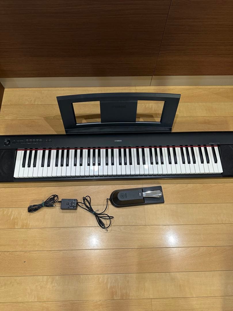 ヤマハ 電子キーボード piaggero NP-32B 76鍵　ペダル　ケース