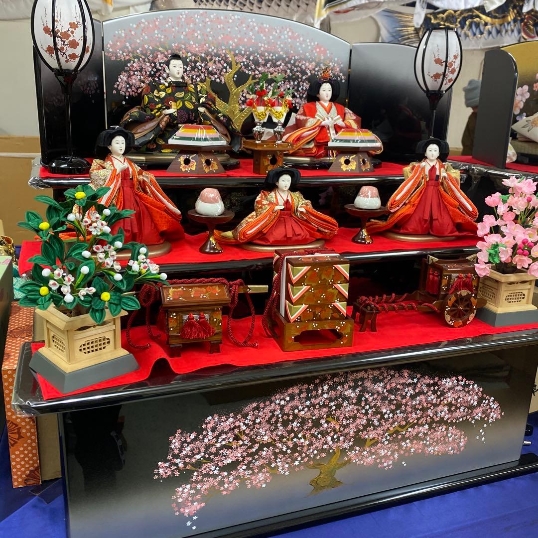 雛人形セット 桜装飾付き