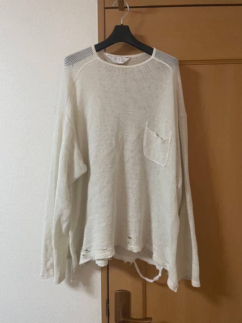 トップス ANCELLM 25SS MARBLING MESH LS T-SHIRT