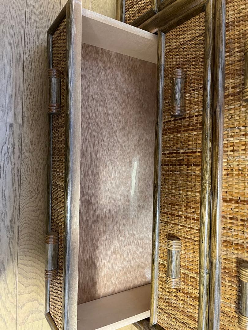 【送料込み】籐・ラタンチェスト　ヴィンテージ家具