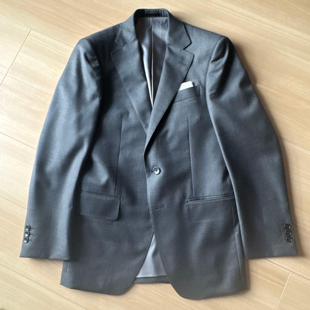 【美品】オーダースーツ スリーピース ダークグレー