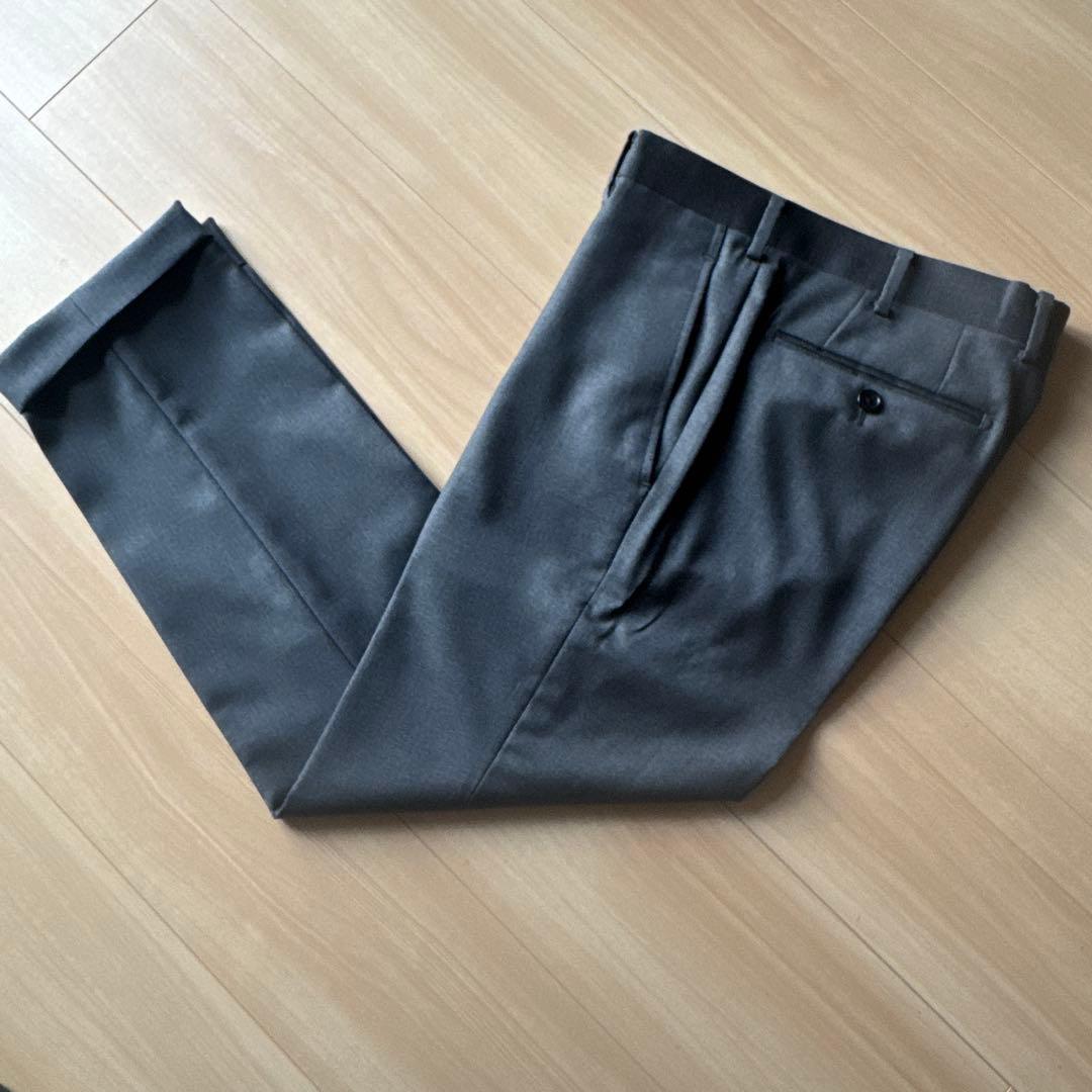 【美品】オーダースーツ スリーピース ダークグレー