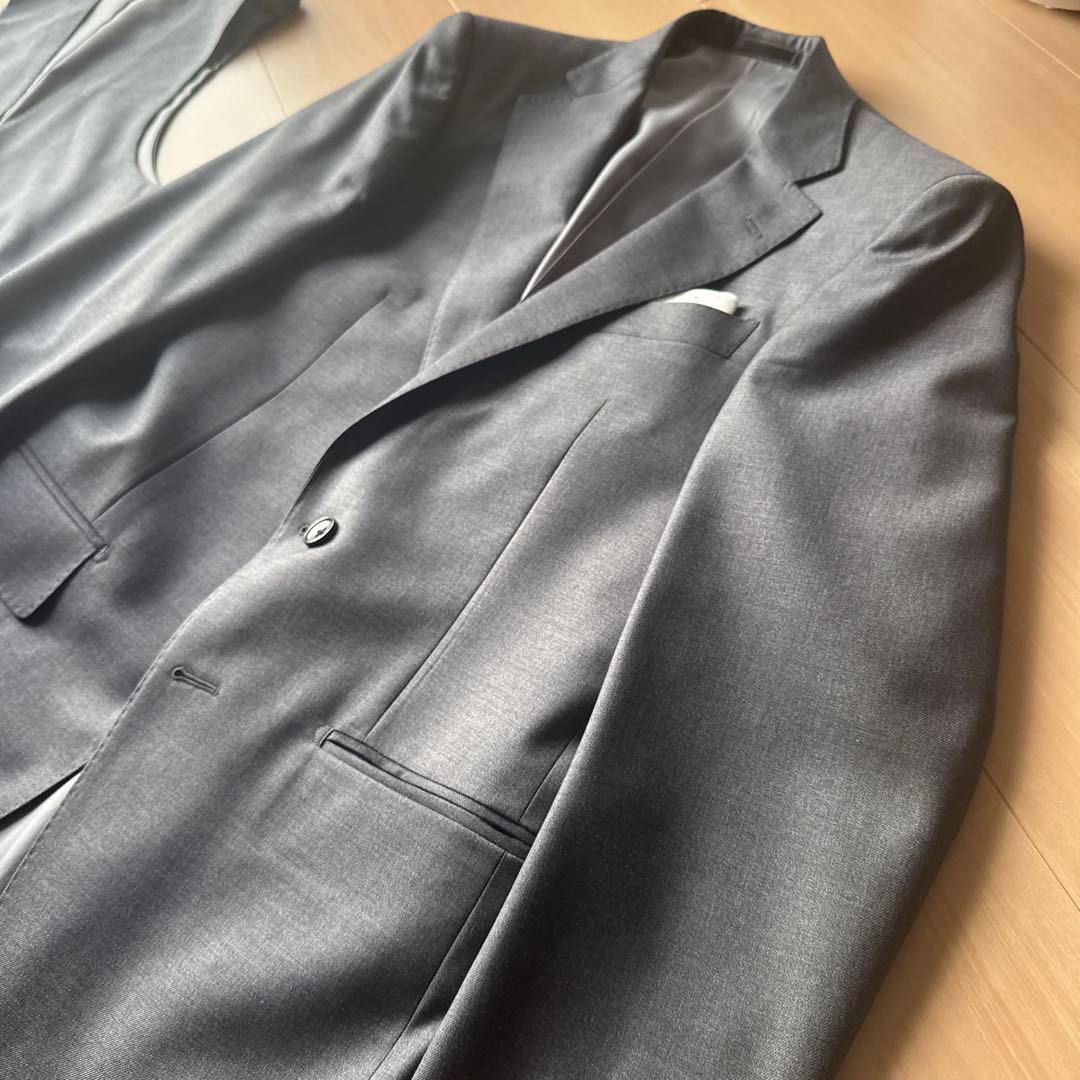 【美品】オーダースーツ スリーピース ダークグレー