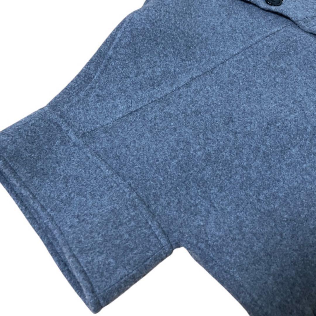 <<MIESROHE>> 　スーパー140　スタンドカラー　コート　ポンチョ