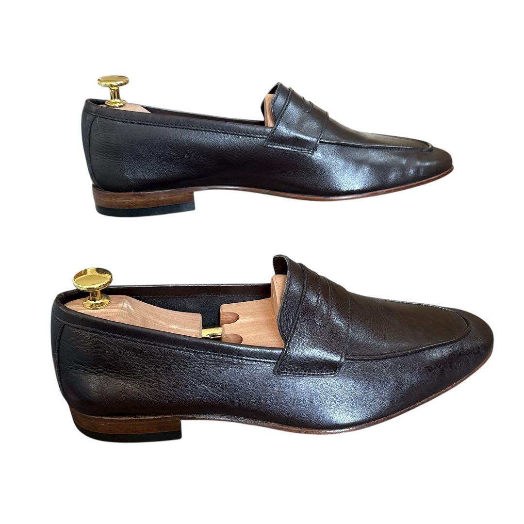 美品✨ バーニーズニューヨーク ローファー （25） 焦茶 ドレスシューズ