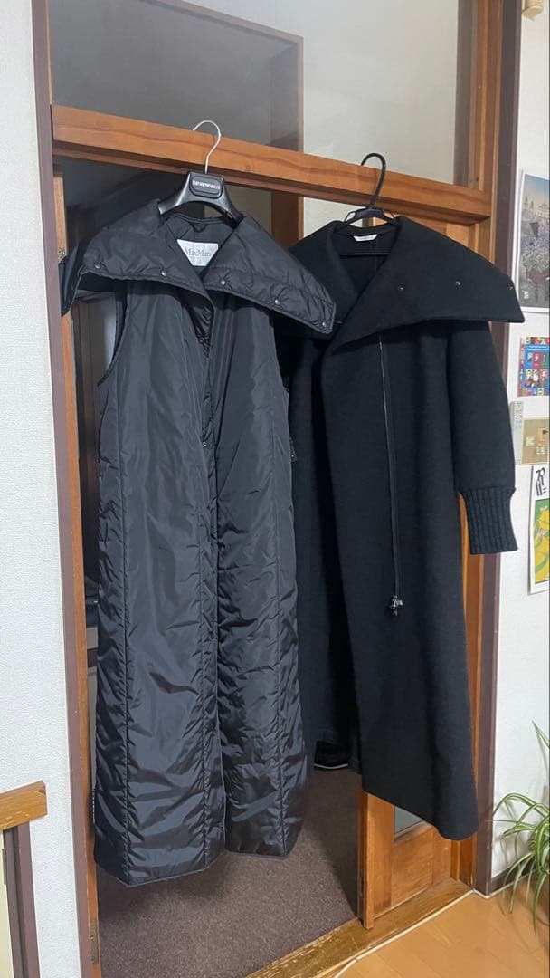 Max Mara ブラック ロングコートセット