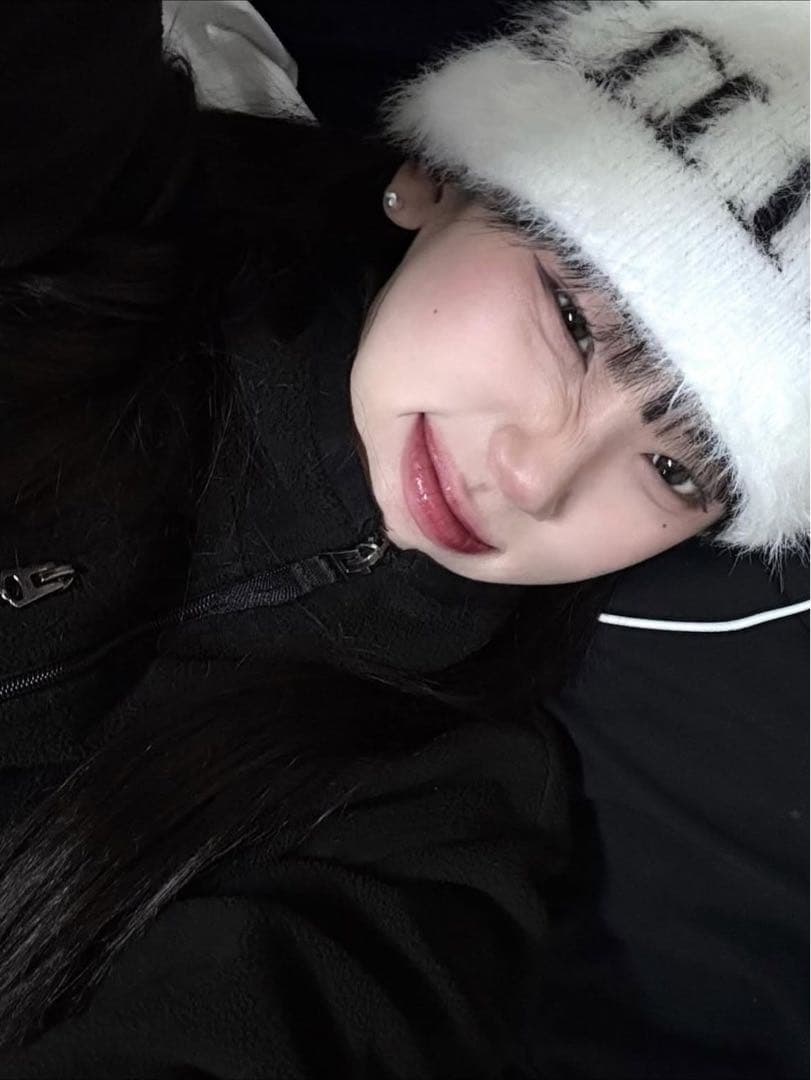 Matin Kim アイボリーニット帽　白色　(2色展開)