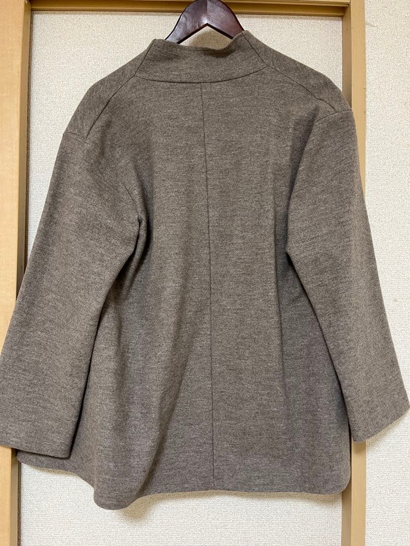 コトリワークス　ラップ・コーディガン　モカブラウン　ショート丈